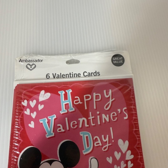 Walt Disney Mickey Mouse Valentine’s Day Cards Ambassador Hallmark Cards Vintage - Picture 2 of 5